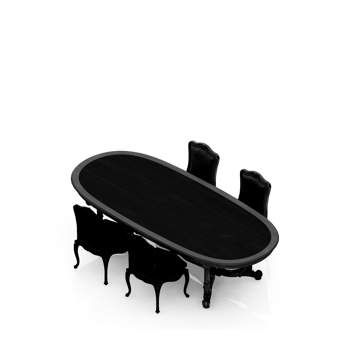 Isometric Table Set 3D render png