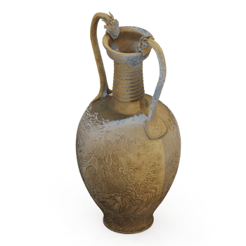 Isometric Vases 3D render png