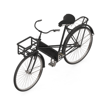 Isometric Bike 3D render png