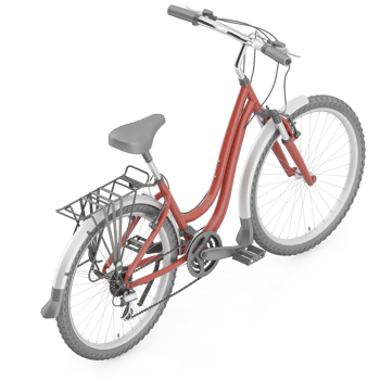 Isometric Bike 3D render png