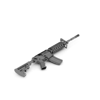 Isometric Weapon 3d render png