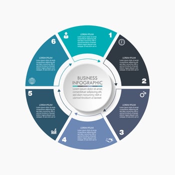 Business circle infographic template vector