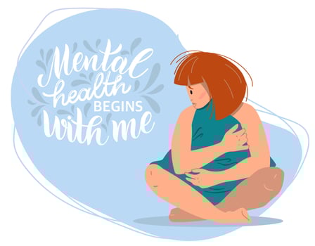 Mental health concept. vector