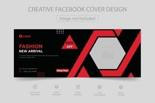 Modern dynamic instagram facebook cover and social media web banner template for online fashion sale vector