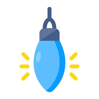 Conceptual flat design icon of christmas light vector