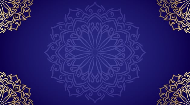 simple background with gold ornament border vector