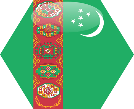 flag of TURKMENISTAN png