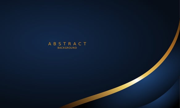 dark blue luxury premium background and gold line. vector