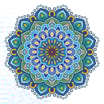 Floral colorful modern mandala background. vector