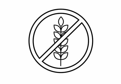 gluten free food allergy product icon isolated on white background vector