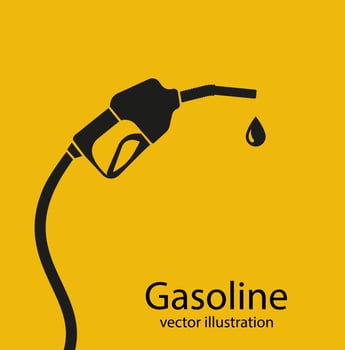 Creative vector illustration of fueling nozzle gasoline, diesel, gas isolated on transparent background. Art design petroleum fuel pump template. Abstract concept graphic pump nozzle, oil dripping