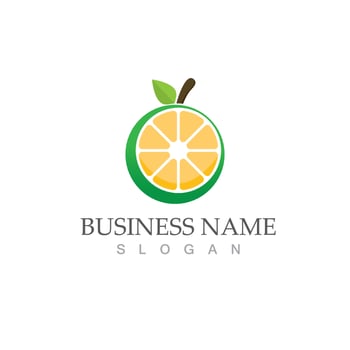 Orange logo design Vector icon illustration
