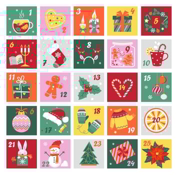 December advent calendar. vector