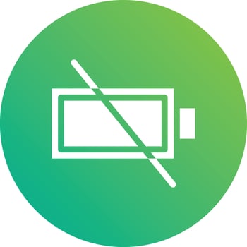 Empty Battery Vector Icon Design Illustration