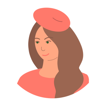 avatar of a woman in hat png