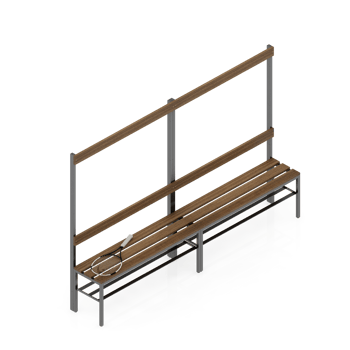 Isometric bench 3D render png