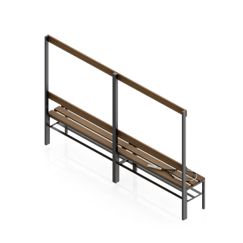 Isometric bench 3D render png