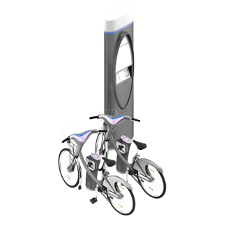 Isometric Bike 3D render png