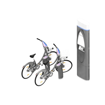 Isometric Bike 3D render png