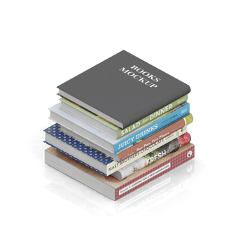 Isometric Books 3D render png