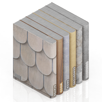 Isometric Books 3D render png