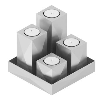 Isometric Candles 3d render png