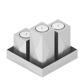 Isometric Candles 3d render png