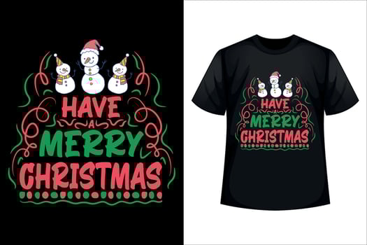 Have a merry christmas - Christmas t-shirt design template vector