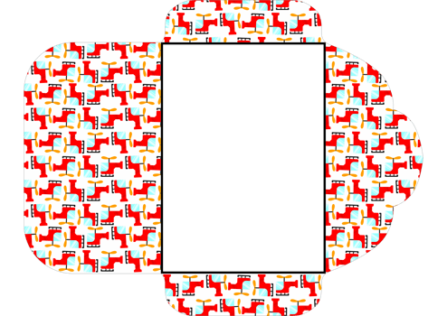 Envelope Design With Helicopter Pattern Theme png