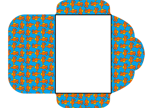 Envelope Design With Seahorses Pattern Theme png