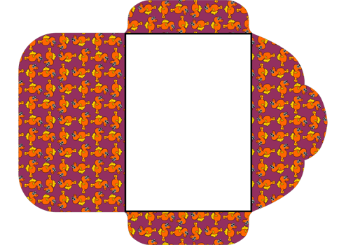 Envelope Design With Seahorses Pattern Theme png