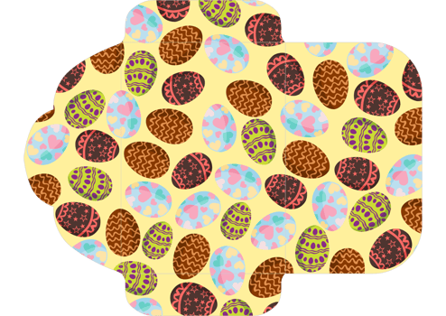 Envelope Design With Easter Egg Themed Pattern png