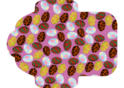 Envelope Design With Easter Egg Themed Pattern png