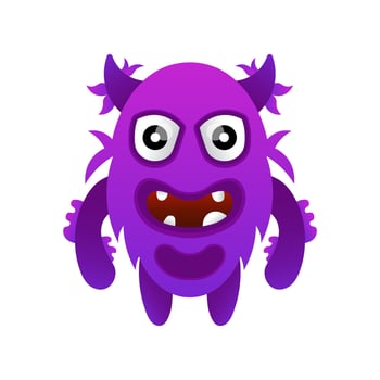 happy illustration monster design kawaii vector