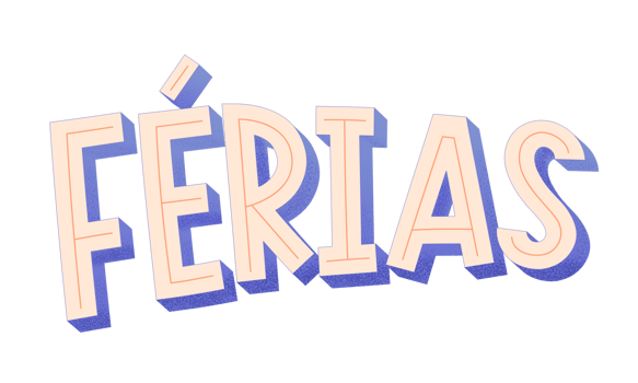 Word Vacation in Brazilian Portuguese. Detailed illustration. Translation - Vacation. png