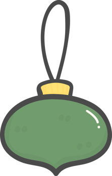 cute Christmas bauble ornament ball decoration cartoon doodle hand drawing png
