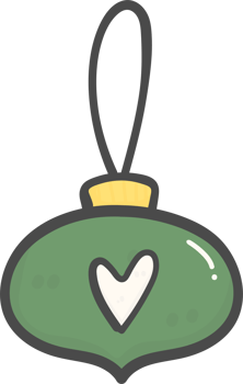 cute Christmas bauble ornament ball decoration cartoon doodle hand drawing png