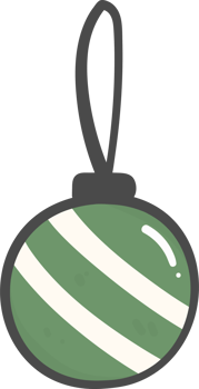 cute Christmas bauble ornament ball decoration cartoon doodle hand drawing png
