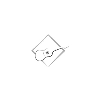 guitar logo vector illustration