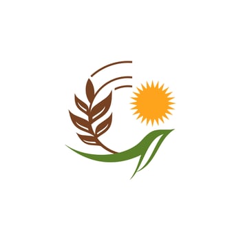 Wheat Grain Agriculture Logo Design Vector Template