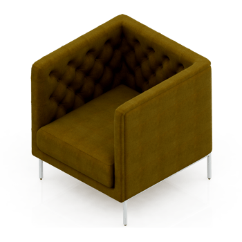Isometric Armchair Isolated 3D render png