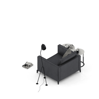 Isometric Armchair Isolated 3D render png