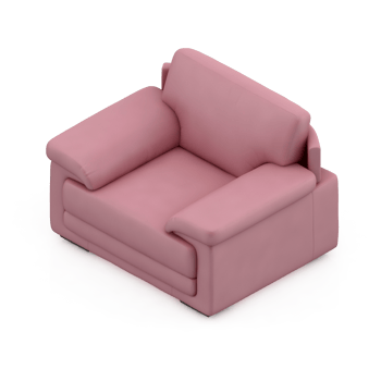 Isometric Armchair Isolated 3D render png
