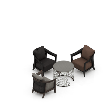 Isometric Armchair Isolated 3D render png