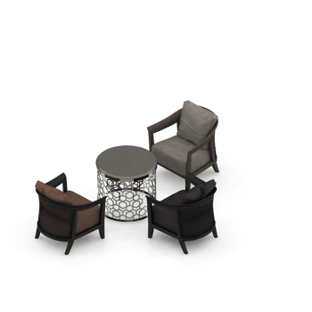 Isometric Armchair Isolated 3D render png