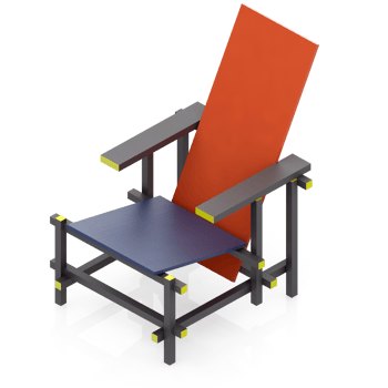 Isometric Armchair Isolated 3D render png
