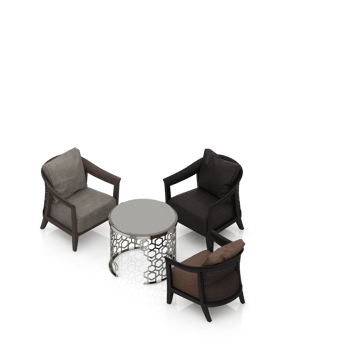 Isometric Armchair Isolated 3D render png