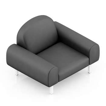 Isometric Armchair Isolated 3D render png