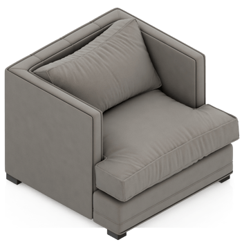 Isometric Armchair Isolated 3D render png