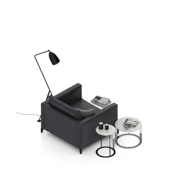 Isometric Armchair Isolated 3D render png